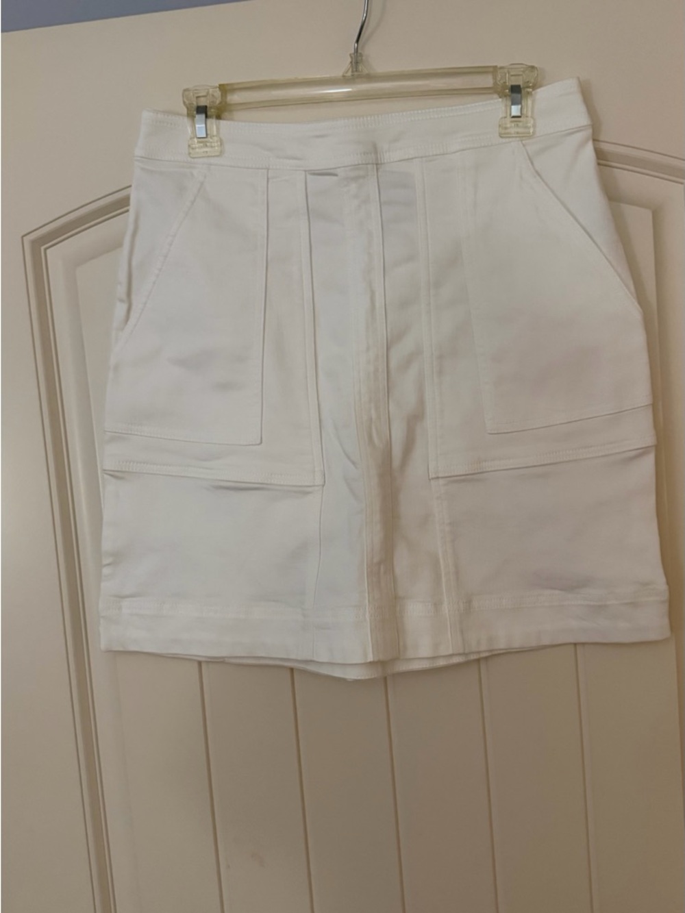 CAbi White Cargo Pocket Mini Skort